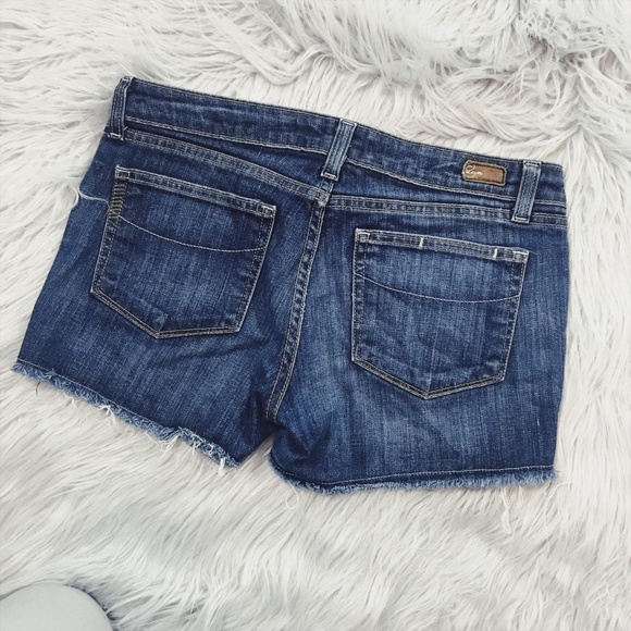 PAIGE Cut Off Denim Shorts - Picture 4 of 5